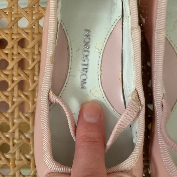 Toddler Girls Genuine Leather Pink Ballet Flats Dress Shoes 7 - Picture 6 of 6